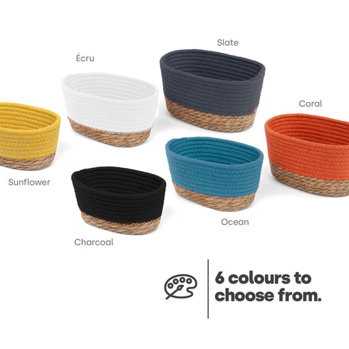 Tulla Seagrass Basket Set -Slate
